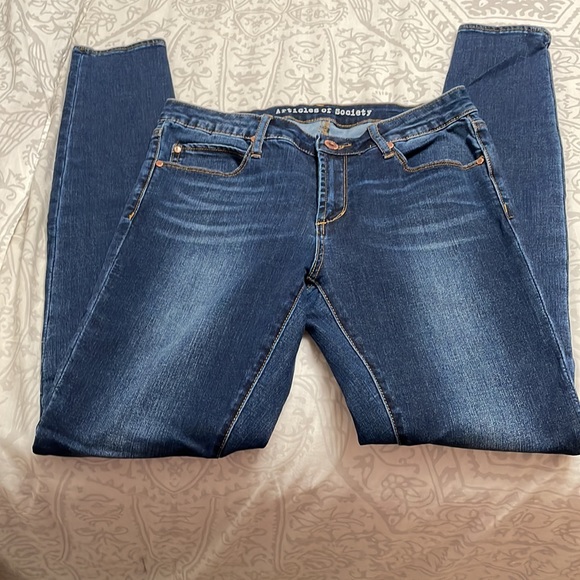 Articles of Society Low Rise Dark Wash Skinny Jeans - Picture 3 of 7